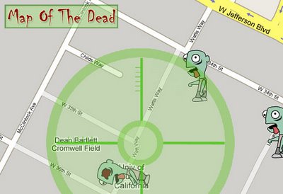 Halloween Google Map Of The Dead